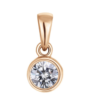 Red gold pendant with cubic zirconia 31742/01/0/29