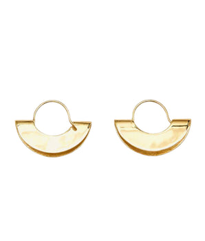 18K Handmade Double Date Earrings in Gold